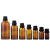 Botella Marrón Pequeña Capacidad 5ml 30ml para Aceite Esencial, Botella Dispensadora de Cosméticos y Perfumes Resistente a la Luz, Tapa Antirrobo, Botella de Vidrio con Gotero