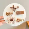 Presilha de Cabelo de Tecido Envolto para Bebê Menina Clip de Bico de Pato Fofo Super Adorável Não Danifica Criança Franja Lateral