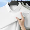 Camisa Polo Masculina de Verão para Uso Externo, Tecido de Nylon, Proteção Solar UPF50+, Respirável, Fresca e de Secagem Rápida, Manga Curta