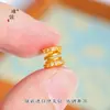 Tienda de oro Puzuo con accesorios DIY de oro de arena amor resorte rollo serpiente a través del agujero cuenta espaciadora espaciador pulsera collar mujer