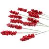 Flores Artificiales Populares, Fruta Roja, Flores Falsas para Decoración del Hogar, Fruta de Acacia Navideña, Ramas de Espuma, Nueva Decoración para el Hogar
