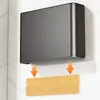 Suporte de facas de parede sem furos, caixa de armazenamento de facas de parede para cozinha, suporte de facas de cozinha multifuncional cinza-pistola
