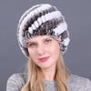 Suministro Sombrero de Invierno para Mujer de Piel de Conejo Rex Sombrero Trenzado de Piel de Conejo Sombrero Piña Espiral de Piel de Conejo Sombrero Cálido Engrosado
