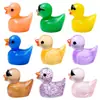 Óculos de Sol Luminosos Coloridos Fofos Boneco Pato Amarelo Fofo Decorações Diy Acessórios Ornamento Pequeno para Mesa Carro
