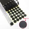 Almohadilla de pie de esponja EVA autoadhesiva con relieve para muebles redondos negros antideslizantes para pequeños electrodomésticos.