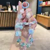 Cadena Corta de Cuentas Krome Gato KT Lazo de Dibujos Animados Sanrio Cadena para Teléfono Móvil Llavero Cuerda de Muñeca Trenzada con Cuentas
