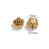 Pingente de Flor de Ameixa em Aço Inoxidável Joia Fina Galvanoplastia Pulseira DIY Feita à Mão Corrente da Clavícula Colar Joias Atacado