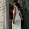 Vestido de punto bohemio para mujer europea y americana, vestido de verano para mujer de alta gama, corte entallado, vestido camisero para mujer pequeña, pura elegancia