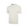 Yidao Vintage 2026 Verano Nuevo Suéter de Punto de Lino y Algodón Manga Corta Unisex Estilo Old Money Cuello Redondo Holgado Color Sólido Top