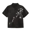 Camisa Jacquard de Cetim para Meninos, Novo Estilo Chinês, Roupa de Aniversário para Menino Florista de Manga Curta, Roupa para Apresentação e Fotografia de Apresentador para Meninos