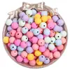 Contas Redondas Foscas de Acrílico Coloridas, Acessórios de Miçangas Artesanais para DIY, Materiais de Contas Soltas para Decoração de Pulseiras e Colares