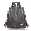 Nova mochila feminina transfronteiriça estilo vintage, bolsa de ombro moderna de grande capacidade, fashion e multifuncional para viagens e deslocamento