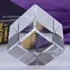 Cubo de cristal grabado láser interno cubo blanco en blanco cuboide grado a material de cristal artificial al por mayor Cubo de Rubik de cristal