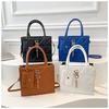 Bolsa de ombro portátil simples, bolsa estilo ocidental da moda, bolsa feminina, outono 2024, nova bolsa casual para viagem, bolsa pequena quadrada