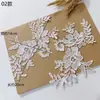 Parche de Tela de Encaje Blanco Soluble en Agua con Bordado Floral Hueco, Accesorios Florales para Decoración de Vestido de Novia Hecho a Mano DIY y Tocados