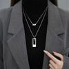 Collar largo de cadena para suéter con accesorios florales transfronterizos para mujer, colgante de borla de cristal, colgante para ropa, joyería simple al por mayor