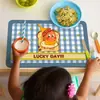 Jogos Americanos Domésticos Infantis Desenho Animado, Tapetes de Couro para Mesa para Alunos do Ensino Fundamental, Laváveis e Resistentes a Manchas, Jogos Americanos para Mesa de Refeição Escolar Disponíveis para Atacado