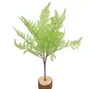 Planta verde simulación helecho pegamento suave viga planta hoja persa decoración pared hotel boda bosque flor artificial al por mayor