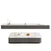 Mueble de TV para Sala de Estar, Adecuado para Apartamentos Pequeños, Lujo Ligero Nuevo Modelo 2026, Conjunto Moderno Minimalista de Mesa de Centro y Mueble de TV de Pie