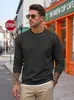 Ropa de hombre de eBay transfronteriza otoño e invierno sudadera con cuello redondo de forro polar con costuras de color contrastante y dobladillo acanalado