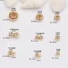 Color oro paquete de 14K cuentas de cobre de silicona, cuentas de ajuste, cuentas de posicionamiento de silicona, material para cuentas de collar, pulsera, aretes