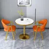 Juego de mesa y sillas de balcón pequeñas, mesa de recepción simple para oficinas de ventas, mesa redonda pequeña para cafeterías y teterías, mesa de recepción