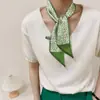 (Personalizado) Bufanda de Seda de Moda Corbata Lazo para el Cabello Adorno para la Cabeza Sentido de Alta Gama Pequeño Fresco Fina Estrecha Banda para el Cabello de Mujer Cinta Primavera y Otoño