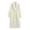 Pb&Za Suministro Transfronterizo Otoño 2025 Nuevo Estilo Europeo y Americano para Mujer Chaqueta Abrigo Nueva de Color Sólido de Manga Larga de Doble Botonadura