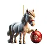Decoración Navideña de Árbol de Navidad de Animales Ponis Monta a Caballo Producto Nuevo Transfronterizo para la Fiesta Popular de Natal Celebrada por la Familia