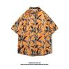 Camisa Vintage Estampada de Manga Curta da Tailândia Marca da Moda Unissex Solta Estilo Havaiano Praia Camisa para Casal Casaco da Moda