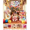 Balão Feliz Aniversário Infantil Chuva de Balões Cachoeira Cena para 3 Anos Decoração para Bebê Menina de 2 Anos Festa em Casa Pano Pendurado