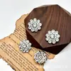 Botones Decorativos de Diseño Estilo Chanel de Venta Caliente Transfronterizos, Botones Metálicos de Pedrería con Forma de Flor, Accesorios de Ropa para DIY