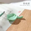 Estudio Lanzhai piedra de tinta pequeña creativa plato de tinta de cerámica soporte para lamer pincel de pluma piscina de tinta de pigmento de agua de tinta plato de tinta soporte para pluma