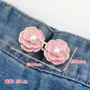 Faja de Cintura Camelia con Rosa Desmontable Botón de Cintura Sin Costura para Jeans, Reductor de Talla de Cintura, Herramienta para Ceñir la Cintura