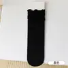 Calcetines de Verano a Media Pantorrilla Blancos Finos Absorbentes de Sudor Transpirables para Mujer de Color Sólido Seda de Hielo Encaje Elástico Hielo Hielo Calcetines