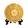Brújula Bagua de Latón Sólido Giratoria de Múltiples Vueltas Adorno Feng Shui Pieza de Mano de Brújula Tai Chi I Ching Mini Descompresión