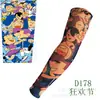 Mangas de tatuaje punto cruz transfronterizas populares para exteriores protección solar para hombres y mujeres brazo de tatuaje flor grande brazo completo sin costuras manga de hielo