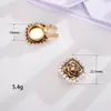 Gemelos de Flor de Cuatro Pétalos en Forma de Corazón Retro, Botones de Cuello, Accesorios para Joyería DIY, Botones Decorativos para Camisa de Aleación de Zinc, Pequeños Regalos