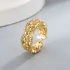 Anel Popular Rico Flor Dourada Pequena do Xiaohongshu 2025 Novo Estilo Antigo Indústria Pesada Brilhante Totalmente Cravejado Anel de Flor de Osmanthus