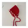 Chapéu Pulôver de Tricô com Bola de Pelo Estilo Coreano Novo, Chapéu de Tricô Torcido, Chapéu Pulôver de Proteção Contra o Frio e Orelhas de Inverno para Bebê
