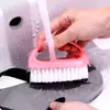 Cepillo de Lavandería Multiusos Tipo Mango para Artículos de Uso Diario Cepillo de Plástico para Lavandería de Color Caramelo Cepillo para Limpiar Zapatos de Color Caramelo