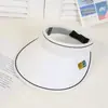 Sombrero de verano estilo coreano con ala grande, bonito y musculoso, para mujer, para viajes al aire libre, sombrero de copa vacío de verano