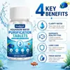 Tabletes Purificadores de Água para Aquário 40G Pastilhas de Cuidado com a Qualidade da Água do Tanque de Peixes Ajudam a Clarificar Água Turva e Manter um Ambiente de Água Doce Fresca, Pacote com 100 Tabletes