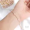 Cadena de Cobre Coreana Rellena de Oro de 14K Hecha a Mano Cadena de Perlas de Imitación Pendientes Cadena de Borla Collar Pulsera Cadena Suelta Decorativa