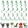 Dinosaurio Verde Tyrannosaurus Rex Suministros para Fiesta Bandeja de Papel Vaso de Papel Toalla de Papel Fila Insertada Triangular Vajilla Desechable Colgante