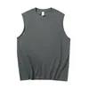 21 piezas de camisetas sin mangas de verano para hombre de algodón 100%, 230g, absorbentes de sudor, transpirables, sin costuras, algodón peinado, deportivas y casuales