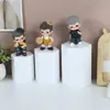 Suporte de exibição hexagonal cilíndrico em acrílico, adequado para exposição de joias em supermercados, com uma base especial, de piso, e pode ser usado como prateleira de exibição para armários altos e baixos