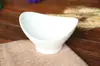 Plato de Cerámica Blanco Puro para Guarniciones, Condimentos, Salsa de Soja, Vinagre, Salsa, Plato para Huesos, Plato de Restaurante, Plato con Forma Única, Diseño Único