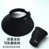 Novo Chapéu de Sol Feminino de Verão com Top Aberto, Grande Aba Protetora Solar, Chapéu de Sol para Passeio de Bicicleta, Chapéu de Sol Preto de Seda de Gelo