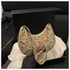 Bolsa de Ombro Única Tendência Floral Moda 2025 Outono Grande Capacidade Moda Literária Sob o Braço para Mulheres